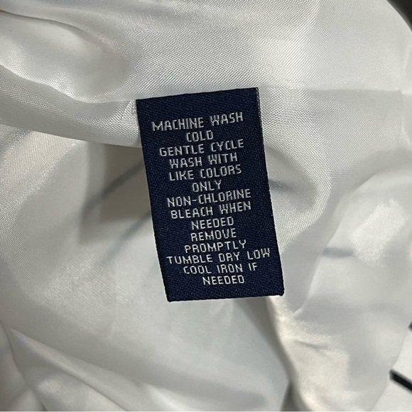 ⭐️Chaps White & Black Striped 100% Cotton Button Front Blazer / Jacket S… - Picture 9 of 9